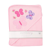 Pink Butterfly Hooded Wrapping Sheet